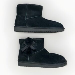 Koolaburra by ugg faux fur short boots black womens size 8
